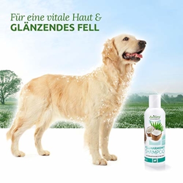 AniForte Fellharmonie Shampoo mit Kokosöl-Extrakt & Aloe Vera 200ml Hundeshampoo Kokos-Shampoo – Naturprodukt für Hunde - 5