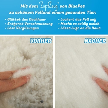 Bluepet *ZupfZeug* Fellbürste mit Click Clean Selbstreinigend |Sanfte Katzenbürste Zupfbürste | Kurzhaar bis Langhaar - 4