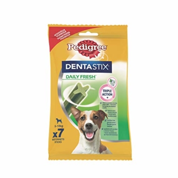 Pedigree Denta Stix Fresh Hundeleckerli für kleine Hunde, Kausnack gegen Zahnsteinbildung, Für gesunde Zähne und einen frischen Atem, 1er Pack (1 x 10 Pack) - 1