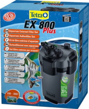 Tetra Aquarien Außenfilter EX 800 Plus (leistungstarker Filter für Aquarien von 100-300 L, Komplettset mit Ansaughilfe zum Schnellstart und Filtermedien) - 1