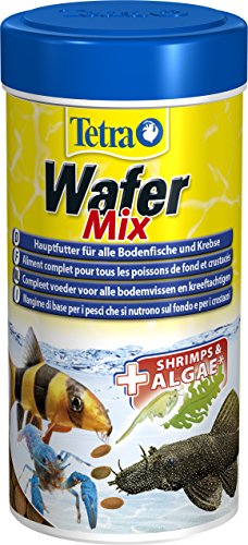TetraWafer Mix Hauptfutter (in Waferform für alle Bodenfische und Krebse, ausgewogenes Premiumfutter mit Shrimps, Spirulina-Algen für verbessertes Immunsystem), 250 ml Dose - 1