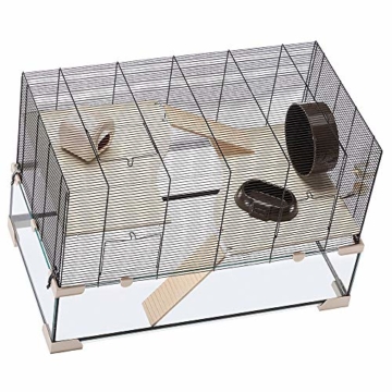 Ferplast Käfig für Hamster oder Mäuse Karat 60 Lebensraum für kleine Nagetiere, Struktur auf zwei Ebenen mit Zubehör, Flüssigkeitsresistente Etagen, 78,5 x 45,5 x 52,5 cm - 6