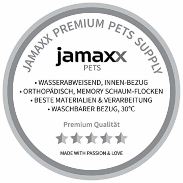 JAMAXX Premium Hundekissen Orthopädisch Memory Visco Schaum Waschbar Abnehmbarer Bezug Wasserabweisend - Weicher Samtiger Sofa Stoff - Hundebett PDB1001 (S) 65x50 braun - 4