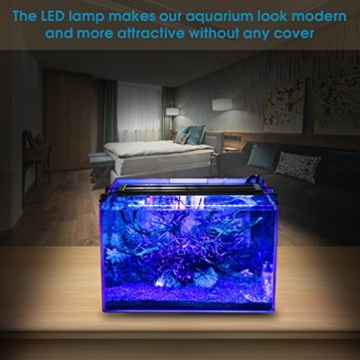 BELLALICHT Aquarium LED Beleuchtung, Aquariumbeleuchtung Lampe Weiß Blau Licht 18W mit Verstellbarer Halterung für 70cm-90cm Aquarium - 5