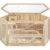TecTake 403227 Hamsterkäfig aus Holz mit Zubehör, mehrere Etagen, aufklappbares Dachgitter, Schaufenster aus Plexiglas, herausnehmbare Schublade erleichtert die Reinigung, ca. 115 x 60 x 58 cm - 1