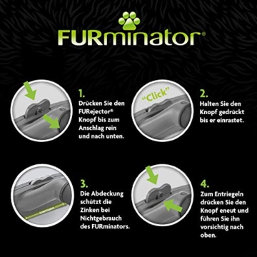 FURminator deShedding-Tool Hund Größe M Kurzhaar - Hundebürste für mittelgroße Hunde zur Entfernung der Unterwolle - Verbessertes Design - 4