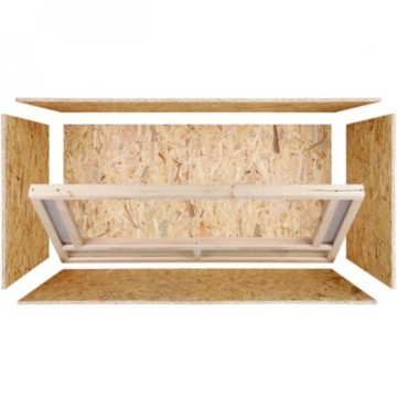 REPITERRA Terrarium aus Holz 120x60x60 cm mit Frontbelüftung aus OSB Platten mit Floatglas - 3