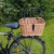 Tigana - Hundefahrradkorb für Gepäckträger aus Weide mit Gitter 44 x 34 cm Eckig Natur (N-S) (mit Kissen) - 2