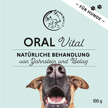 Annimally Zahnpflege Pulver für Hunde I Mittel gegen Zahnstein Hund - Natürliche besonders effektive Zahnreinigung bei Gelben Zähnen, Mundgeruch und Plaque (100 g) - 7