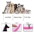 LED Leuchthalsband Hunde Halsband - Anicoll USB wiederaufladbar - Längenverstellbarer Haustier Sicherheit Kragen für Hunde und Katzen- 3 Modus 12 Lichte (Lila) - 4