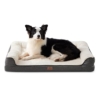 Bedsure orthopädische Hundebett große Hunde - Hundesofa mit Memory Foam, kuschelig Schlafplatz in Größe 91x68 cm, waschbare Hundesofa, grau - 1