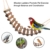 Huahao Vögel Holzleiter Vogel Ladder Spielzeug für Parrot Papageien Hamster Wellensittich, Vogel Hängebrücke Leitern für Vogelkäfige - 4