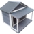 SAUERLAND Hundehütte aus Massivholz | wetterfeste Hundehütten mit Satteldach | isoliertes Hundehaus | Outdoor Hütte mit Vordach, Terrasse & Fenster | B 130 x T 118 x H 108 cm - 2