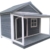 SAUERLAND Hundehütte aus Massivholz | wetterfeste Hundehütten mit Satteldach | isoliertes Hundehaus | Outdoor Hütte mit Vordach, Terrasse & Fenster | B 130 x T 118 x H 108 cm - 1