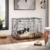 FEANDREA Hundekäfig, Hundebox, klappbar, 107 x 70 x 77,5 cm, schwarz PPD42H - 4