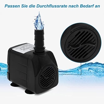 B Blesiya Mini Pumpe Wasserpumpe Membranpumpe Frischwasserpumpe für Tee Maschine Fischbehälter Aquarium Farbe Schwarz 